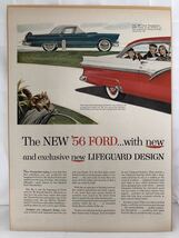 LIFE ライフ アメリカ 雑誌の広告 “車FORD１９５６”・“ケーキミックス”_画像1