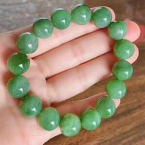 天然ロシア古鉱の和田玉碧玉ブレスレット