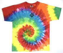 1990s MISSION NORTHEAST Tee L Tie dye オールドタイダイ柄Tシャツ 自由の女神 レインボー ヴィンテージ VINTAGE_画像2