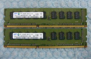 yw10 240pin DDR3 1333 PC3-10600E ECC 1GB SAMSUNG 2枚 合計2GB