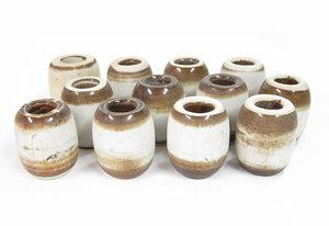 ■レトロ＊インテリア雑貨■ガーデニングにいかがですか？陶器でできた筒（直径約5cm）■12個セット■