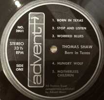 Thomas Shaw・Born In Texas/San Diego Blues Jam/米Advent/2LPセット_画像3