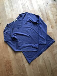 【美品】SUNSPEL サンスペル クルーネック ロングスリーブカットソー サイズS ブルーネイビー Bshop購入 Tシャツ