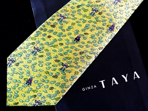 ★☆*:.*:【新品】1869 銀座の老舗ＴＡＹＡ田屋「刺繍 蛙・かえる・ハスの葉」【最高級・刺繍オーバー10】 Over10 ネクタイ