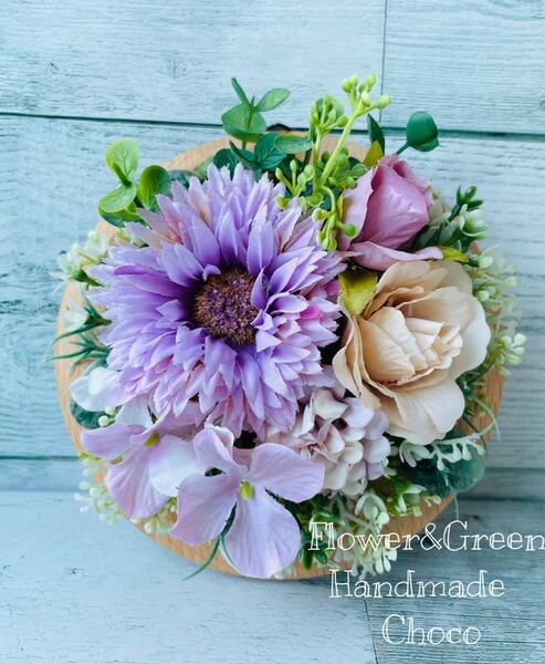 *フラワー壁掛け*ハンドメイド 造花