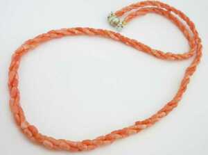 [TOP].. coral 21.5g necklace loose bracele netsuke d410.