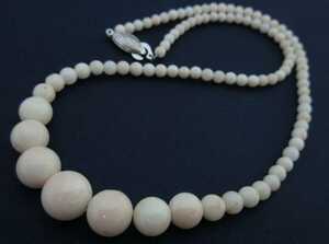 [TOP].. coral large 12mm necklace 22.7g bracele loose netsuke e463.