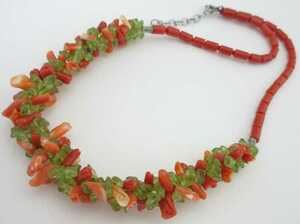 [TOP] red .. peach .. coral 35g necklace loose bracele netsuke d379.