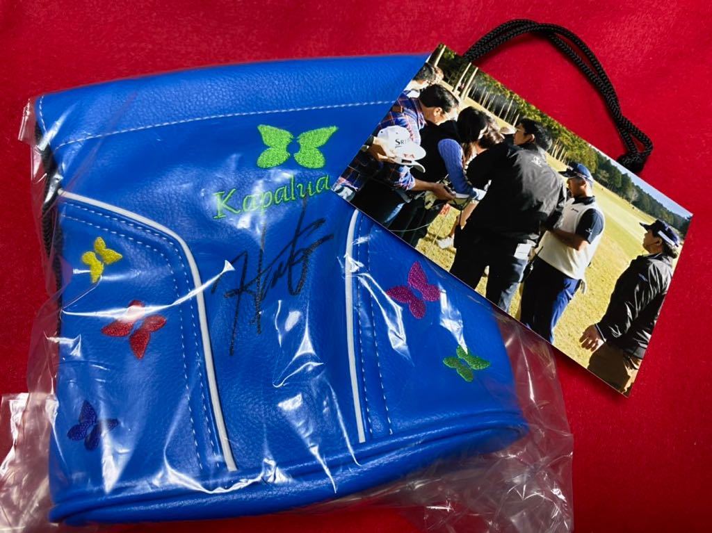 Masters winner Hideki Matsuyama autographed in kapalua original PRG pouch (with autographed photo from the 2018 Pacific Masters Pro-Am), By Sport, golf, others