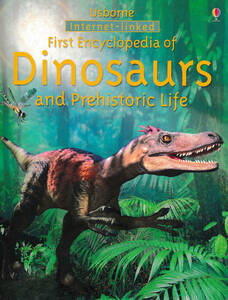  английский язык . наука!*DINOSAURS / The Usborne First Encyclopedia / USED бумага задний * иллюстрированная книга динозавр родители . английский язык уход за детьми много .ORT DWE koneng