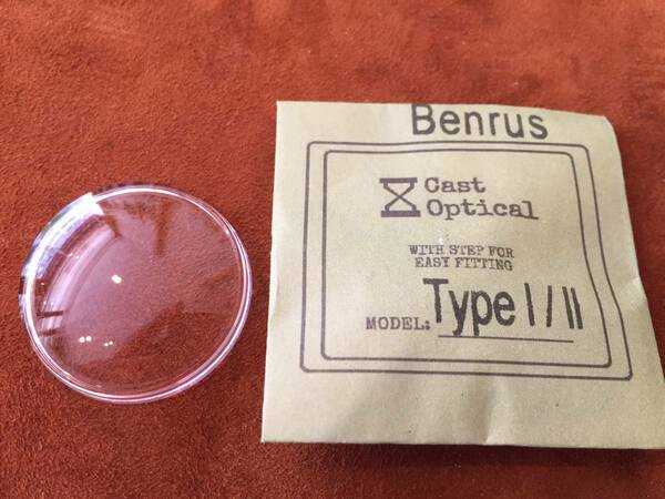 #10 プラスチック風防 （社外品）BENRUS Military Type 1 / 2 ベンラス タイプ1 / 2