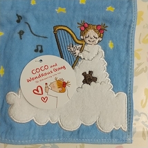 shoko3114sama 新品 ココちゃん COCO ガーゼ生地 ハンドタオル ハープ 月 星_画像2