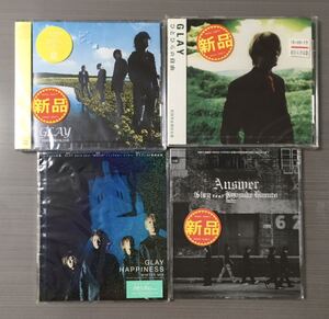 【未開封】GLAY シングルCD「100万回のKISS」「ひとひらの自由」「HAPPINESS」「Answer」4枚セット