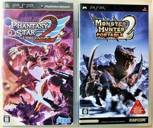 △2個セット【PSP】「ファンタシースターポータブル２」　「モンスターハンターポータブル２」《７》