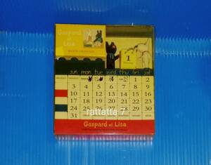 ☆Lisa&Gas Pearl☆Block Calendar☆リサとガスパール☆リサ&ガスパール☆ブロックカレンダー☆卓上☆日本製