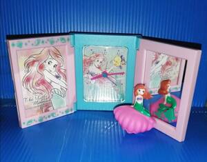 ☆Disney☆LITTLE MERMAID☆Arie☆リトルマーメイド☆アリエル☆ミラー付フォトスタンド☆時計☆PVC☆ミニフィギュア☆セット☆ディズニー