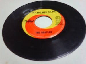 Beatles : All You Need Is Love ( 1 line ) / Baby, You're A Rich Man ( only ”Baby” in 1st line ) ; USA Swirl Capitol 7” // 5694