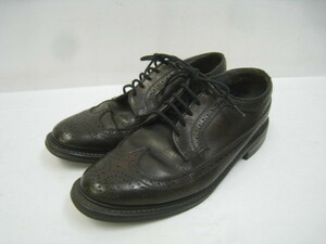 shoe classica JCpenny JCペニー 645701201 ビンテージ ロングウイングチップ シューズ ダークブラウン 茶色 サイズ 8 1/2 