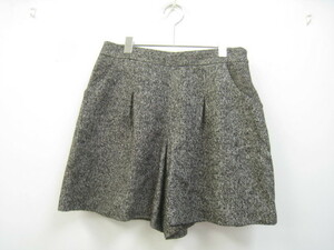  Kumikyoku KUMIKYOKUk Miki .k wool tweed short pants Brown × black size 3