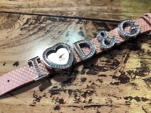 AK048 superior article degree rare D&G Dolce & Gabbana logo design Heart rhinestone original leather belt quarts lady's wristwatch 