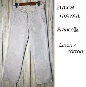  France made zucca TRAVAILlinen* cotton pants 1 beige Zucca Old archive *109