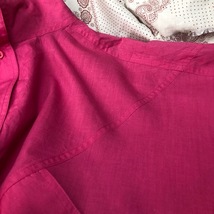 USA古着 80s 変形 デザインシャツ 12 濃ピンク ゆったり オールド ヴィンテージ アメリカ古着●122_画像4