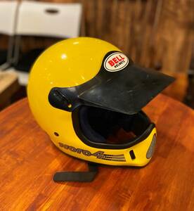 [BELL] bell original visor attaching MOTO4 yellow 57cm Moto 4 off-road vintage helmet Ran bru