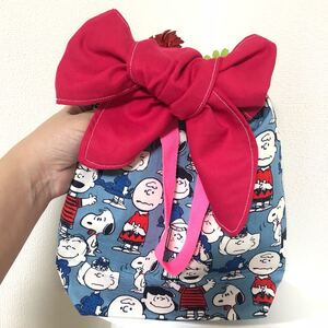 スヌーピー ハンドメイドバッグ トートバッグ ランチバッグ お散歩バッグ リボンバッグ