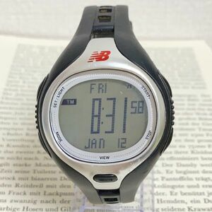 ★NEW BALANCE デジタル 多機能 メンズ 腕時計★ ニューバランス アラーム クロノ シルバー 稼動品 F3818