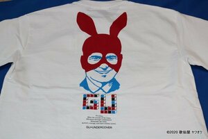 UNDERCOVER×GU　ビッググラフィックT(5分袖)　白　バックプリント　バニー　Tシャツ メンズL　アンダーカバー　新品 未使用 