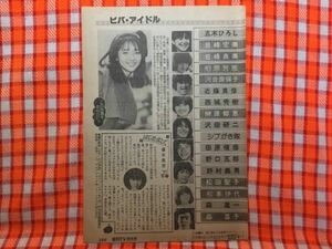 CN17844◆切抜き◇美保純優木美佳名高達郎◇この写真を・はじめましてです・高島龍峰先生のアイドル占い・目上の人の引き立ては開運のキー