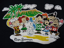 即決　ハワイ　レインスプーナー　reyn spooner　ピーナッツ　スヌーピー　コラボ　Ｔシャツ　紺色　Ｌ　新品　未使用品_画像3