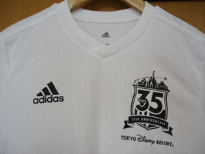  prompt decision Tokyo Disney Land 35 anniversary commemoration Adidas T-shirt white color M poly- material 