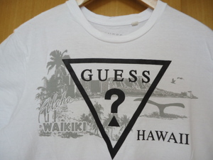 即決　ハワイ　GUESS　ゲス　Ｔシャツ　白色　Ｍ　ワイキキ