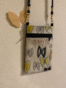 【ハンドメイド】ミナペルホネン skyflower スマホポーチ