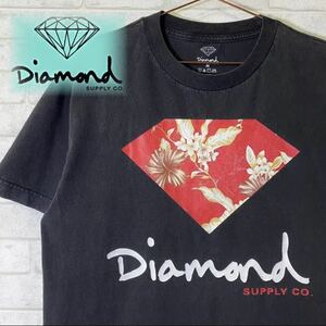 ダイヤモンドサプライ USA製 ハイビスカス レア Tシャツ/M
