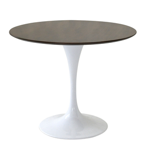チューリップテーブル 直径120cm 木製天板 ダークウォールナット/ホワイト white エーロ・サーリネン ダイニングテーブル