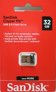サンディスク　SanDisk　USBメモリ　32GB　ミニサイズ　極小サイズ