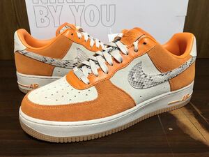 20年製 NIKE AIR FORCE 1 BY YOU ORANGE SNAKE ナイキ エアフォース AF1 SWOOSH【CT3761-991】SUEDE LEATHER 蛇 オレンジ ヘビ US10.5