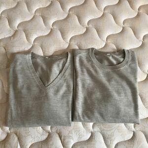  beautiful! cheap less seal silk wool sweater auto mi-ru color beige gray juS size 2 sheets set 