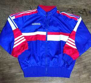 [ price cut negotiations ] 1990 period Adidas tricolor windbreaker jacket made in Japan inspection /to ref . il Yokohama Marino sTREFOIL MARINOS Y2K