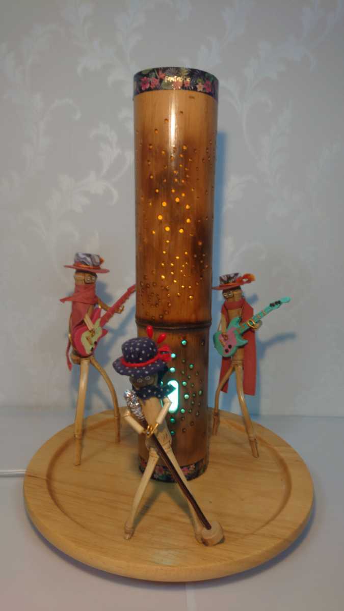 Lampenschirm aus Bambusrohr (elektrisches Band), handgemachte Werke, Innere, verschiedene Waren, Ornament, Objekt