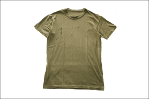 Unknown Tシャツ 無地 オリーブグリーン 軍物 米軍 ARMY NAVY ビンテージ ヴィンテージ USA 古着 オールド IB1077