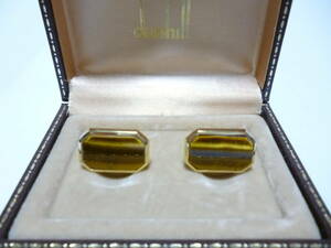  ultra rare!! Dunhill dunhill cuffs silver 925+ gilding Tiger I ultimate beautiful goods!