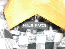 A184 ◇ misch masch | ミッシュマッシュ　長袖シャツ　黒チェック　中古　サイズ３８_画像5