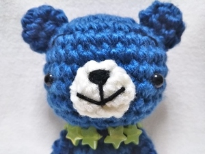 Art hand Auction *183号房间*Amigurumi*闪光星星蓝熊(黄色)*手工制作*手工制作*珠子*, 玩具, 游戏, 毛绒玩具, 阿米古鲁米