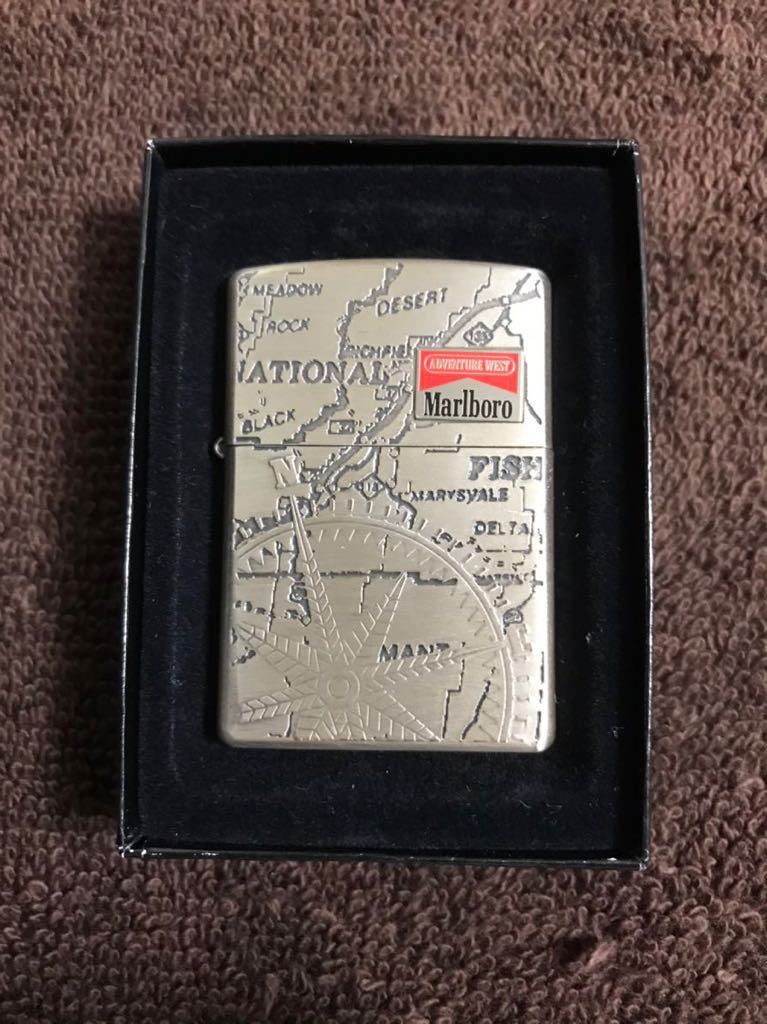 ZIPPO オイルライター ジッポー マルボロ ADVENTURE WEST 地図