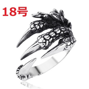  цельный чувство выдающийся дракон. . Dragon Claw серебряное кольцо кольцо 18 номер 