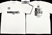 Y-1232★送料無料★超美品★貴重レア GAMBA CUP 2015年 ガンバカップ ガンバ大阪★ホワイト白色 両面プリント サッカー 半袖 Ｔ-シャツ Ｌ_画像1