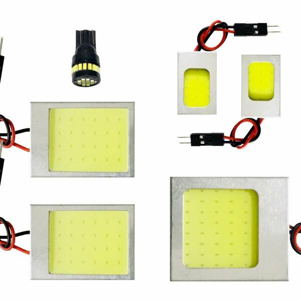 トヨタ E210系 カローラスポーツ T10 LED ウエッジ球 室内灯 超爆光 全面発光 改良版 COBパネル ルームランプ 6個セット ホワイト車検対応